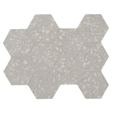 Terrazo in Pearl Hex Tile