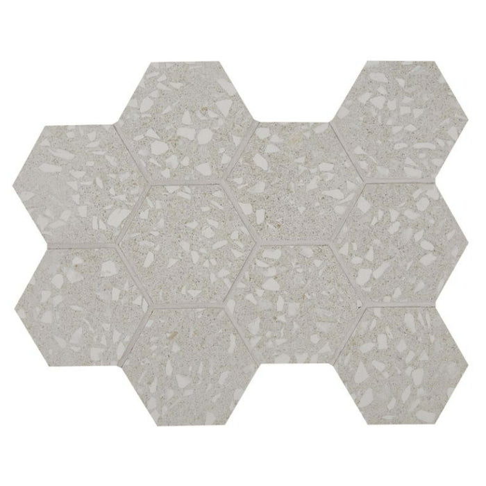 Terrazo in Pearl Hex Tile