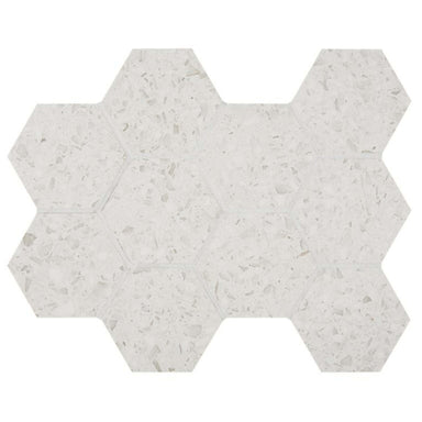 Terrazo in White Hex Tile