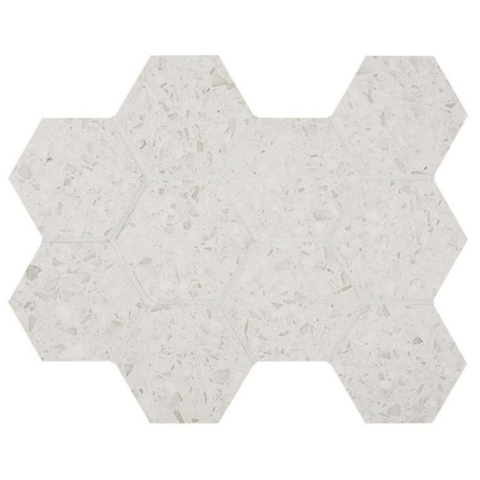 Terrazo in White Hex