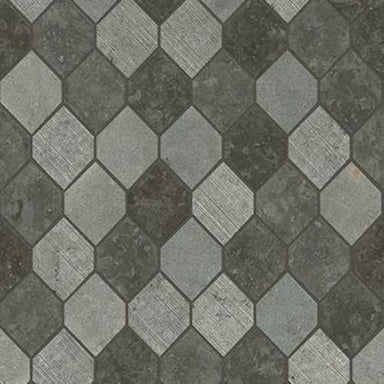 DEL RAY STRETCH HEXAGON MOSAIC in Milly Gray  Tile