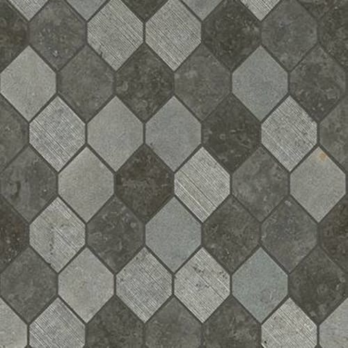 DEL RAY STRETCH HEXAGON MOSAIC in Milly Gray