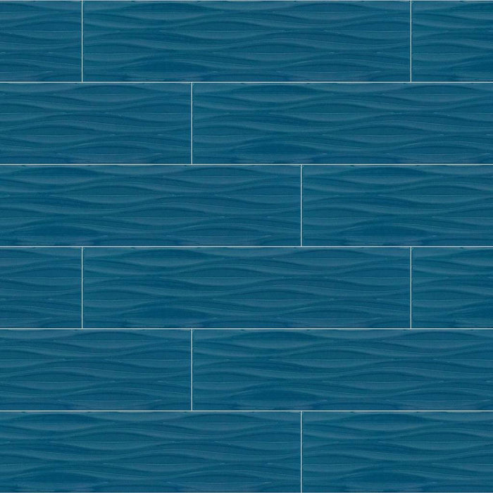 THOMAS AVE WAVE 4X16 in Deep Sea Tile
