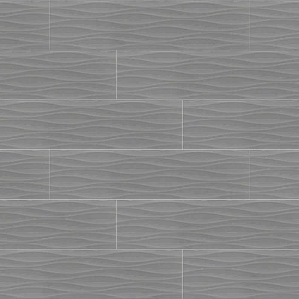 THOMAS AVE WAVE 4X16 in Storm Tile
