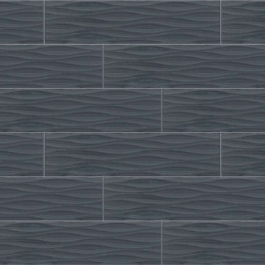 THOMAS AVE WAVE 4X16 in Midnight Tile