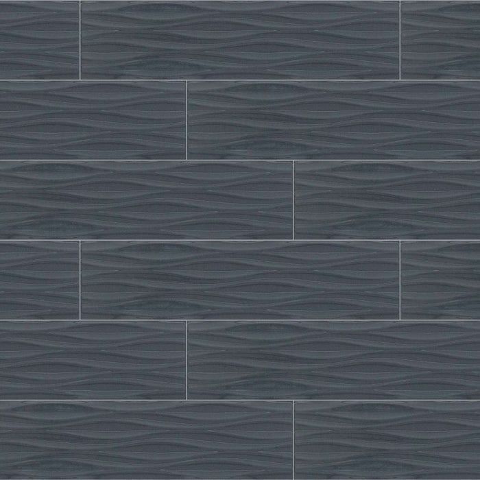 THOMAS AVE WAVE 4X16 in Midnight Tile