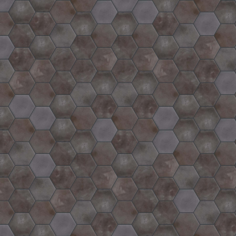 CHROMATILE 6X7 HEX in Obsidian Tile