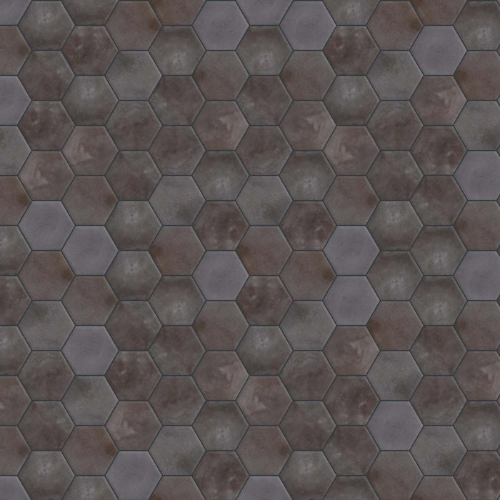 CHROMATILE 6X7 HEX in Obsidian Tile