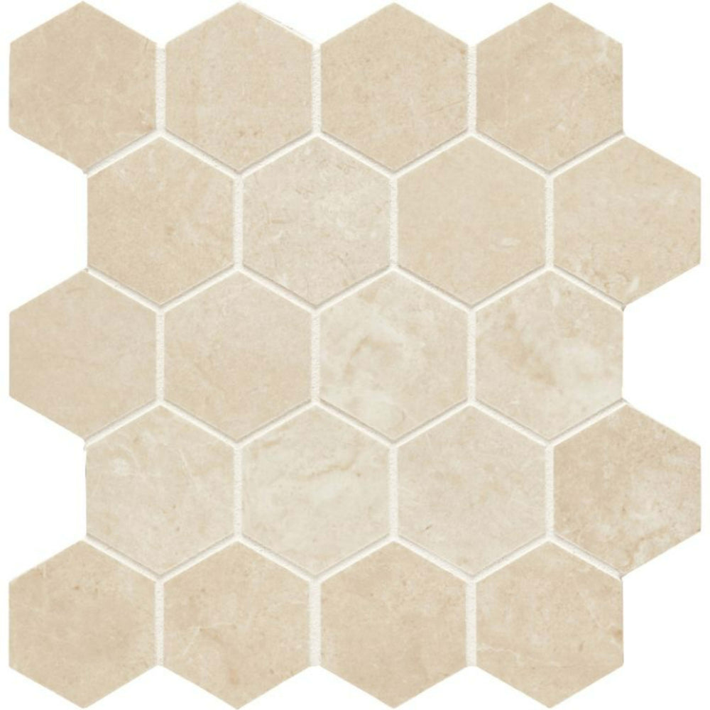 Themar in Crema Marfil Hex Tile