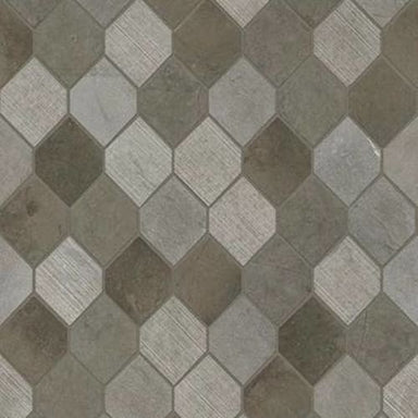 DEL RAY STRETCH HEXAGON MOSAIC in Foussana Gray  Tile