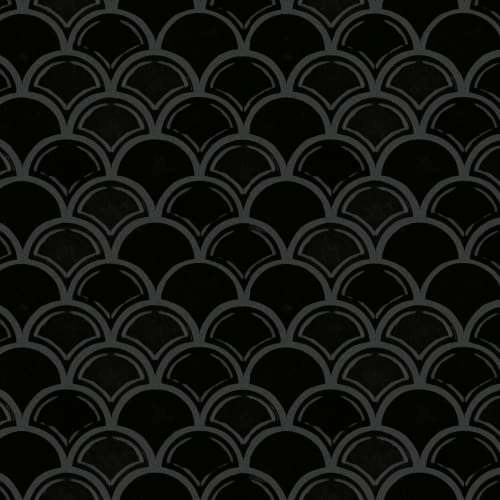 GEOSCAPES FAN in Black  Tile