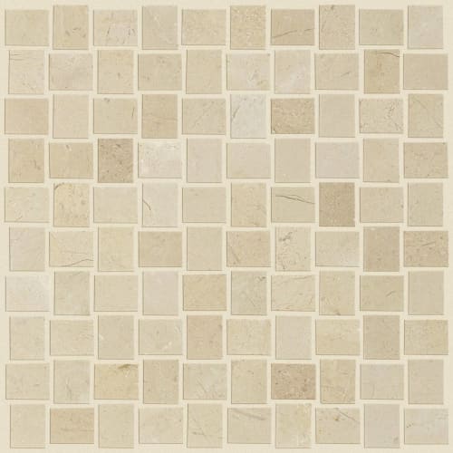 ESTATE BASKETWEAVE MOSAIC in Crema Marfil  Tile