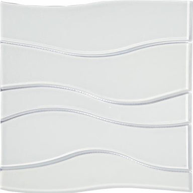 Terra Bella in White Wave Glass Tile