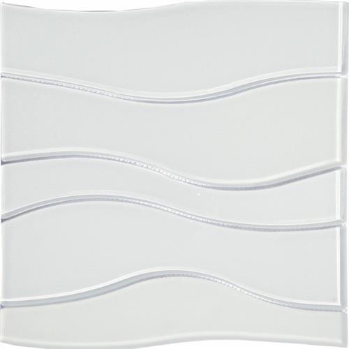Terra Bella in White Wave Glass Tile