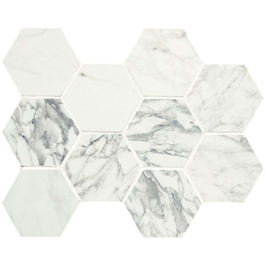 Tru Marmi in Arabescato Hex Tile