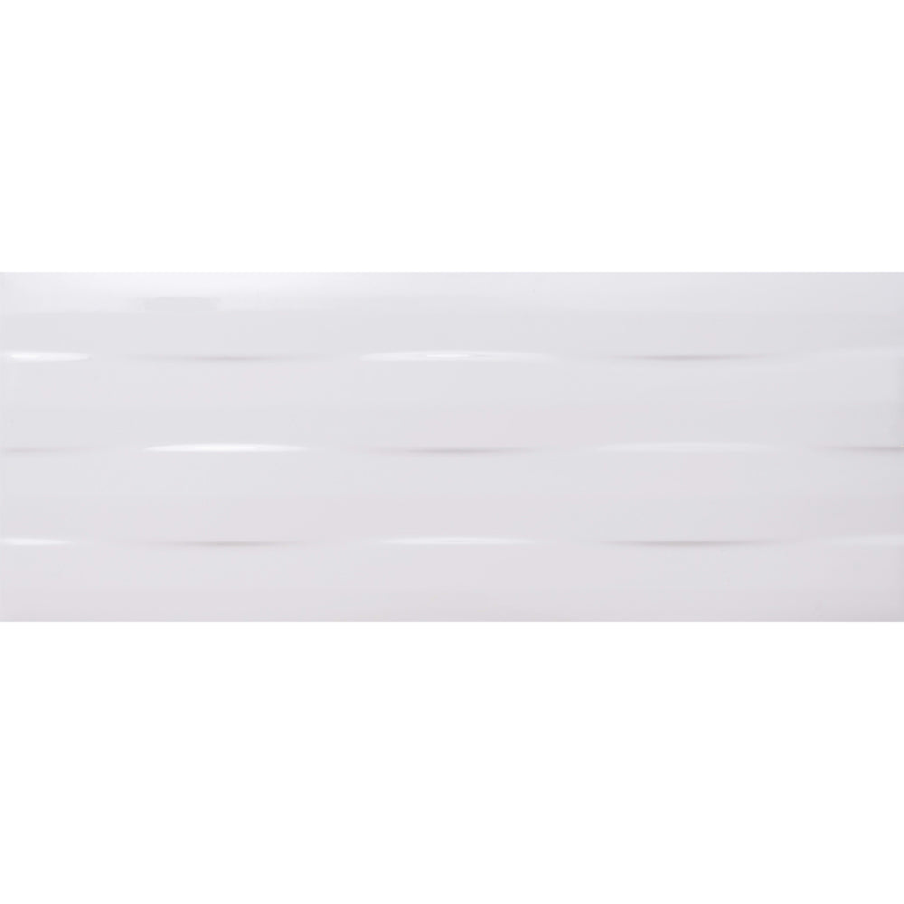 Simply Brilliant in White 8x20 Relief Tile