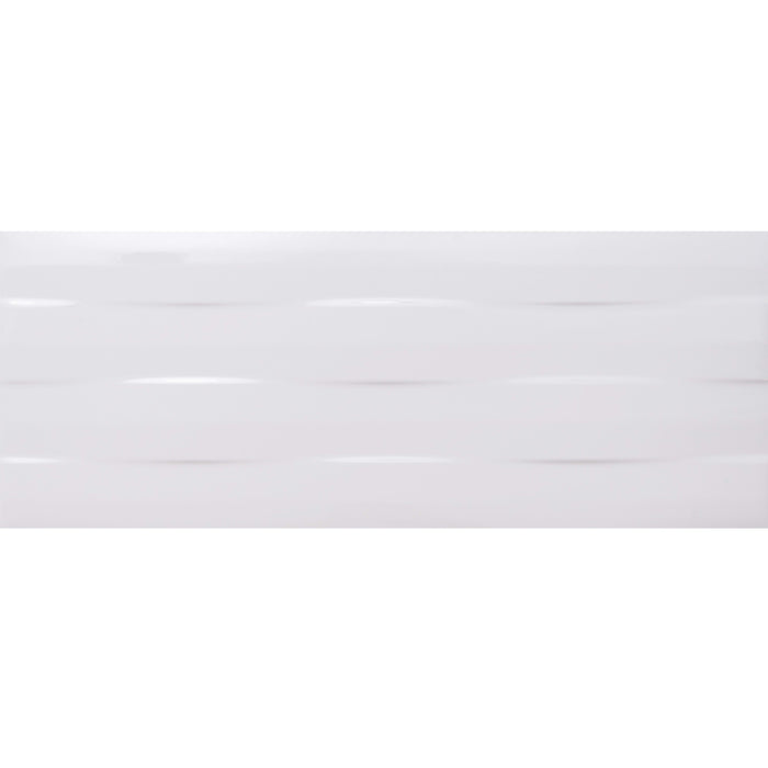 Simply Brilliant in White 8x20 Relief Tile