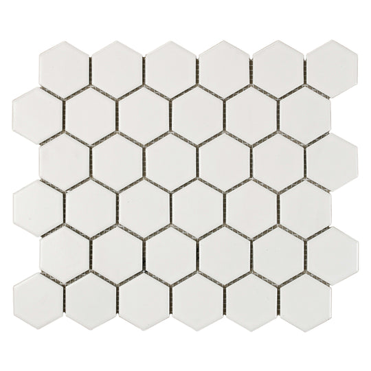 Urban Textures in White 2" Hexagon