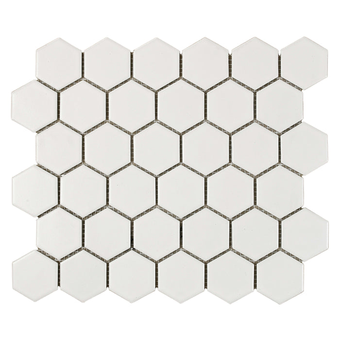 Urban Textures in White 2" Hexagon Tile