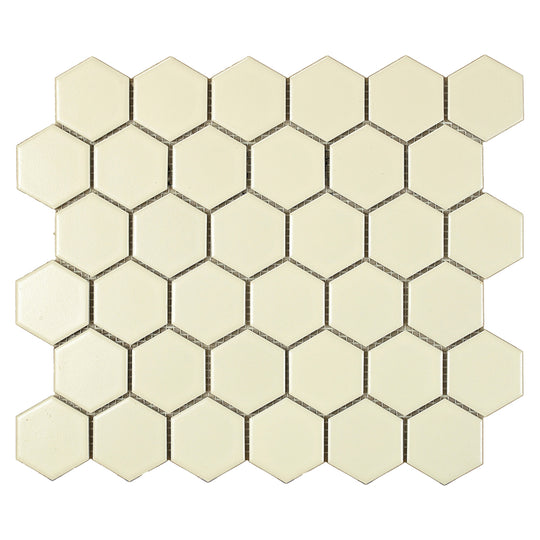 Urban Textures in Ivory 2" Hexagon