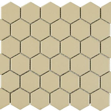 Urban Textures Mosaics in Beige Matte - Hexagon Tile