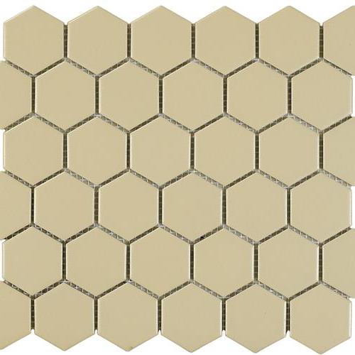 Urban Textures Mosaics in Beige Matte - Hexagon