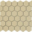 Urban Textures Mosaics in Beige Matte - Hexagon Tile