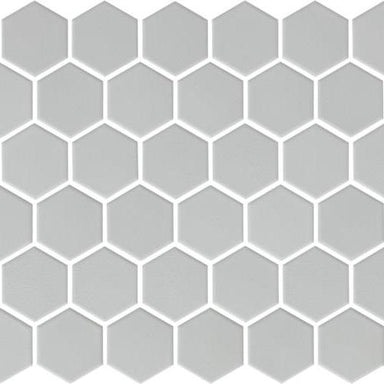 Urban Textures Mosaics in Cool Gray Matte - Hexagon Tile
