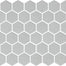 Urban Textures Mosaics in Cool Gray Matte - Hexagon Tile