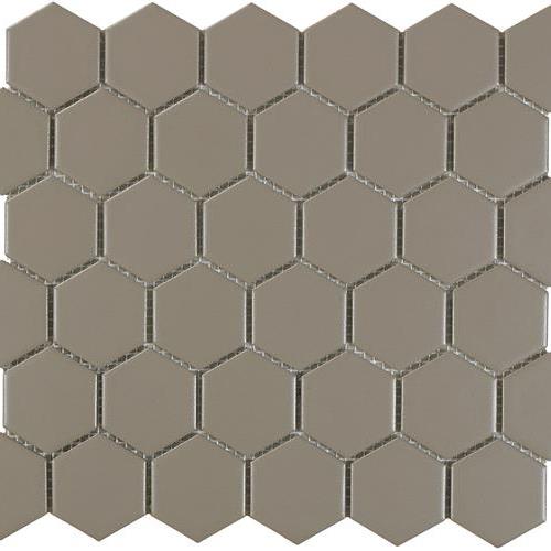 Urban Textures Mosaics in Gray Matte - Hexagon