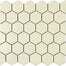 Urban Textures Mosaics in Ivory Matte - Hexagon Tile