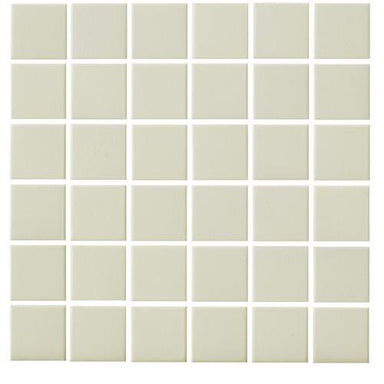 Urban Textures Mosaics in Ivory Matte - Square Tile