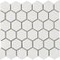 Urban Textures Mosaics in White Matte - Hexagon Tile