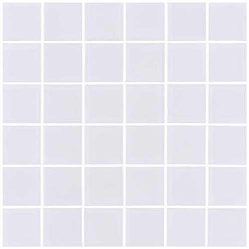 Urban Textures Mosaics in White Matte - Square Tile