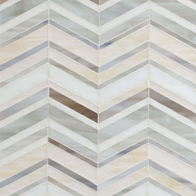 Urban Wave in Greige Glass Tile