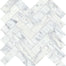Virtue Bianco in Herringbone Mosaic Honed Natural Stone