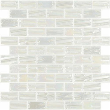 Moon Brick in White Glass Tile