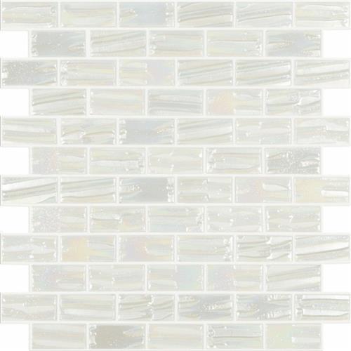 Moon Brick in White Glass Tile