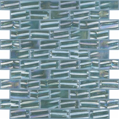 Moon Brick in Aqua Glass Tile