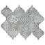 Vintage Metals in Whitewash Titanium - Arabesque Mosaic Metal Tile