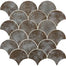 Vintage Metals in Whitewash Classic Bronze - Fan Mosaic Metal Tile