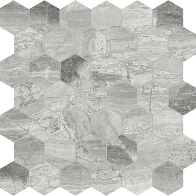 Volcana Notte in Hexagon Mosaic Honed Natural Stone