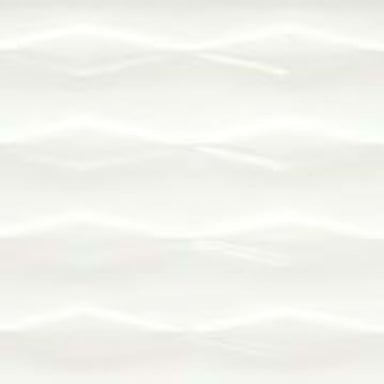 Visual Impressions in White Rectangle Wave Tile