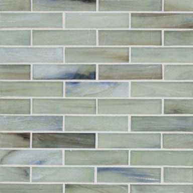Vihara - Jade in Jade 1x4 Silk Glass Tile