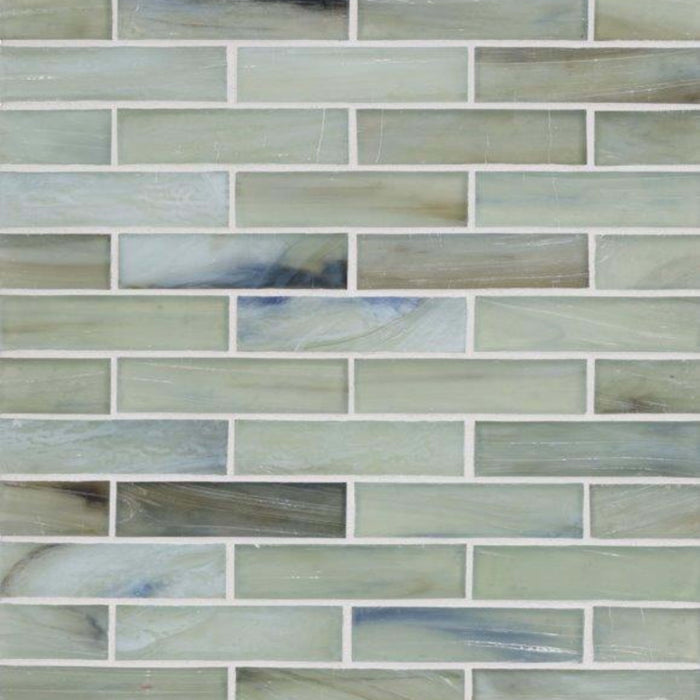 Vihara - Jade in Jade 1x4 Silk Glass Tile