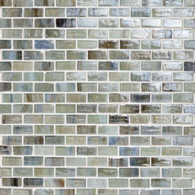 Vihara - Jade in Jade 1/2x1-1/2 Iridescent Glass Tile