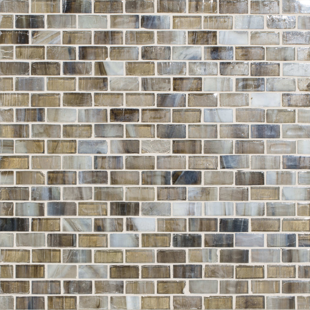 Vihara - Kiri in Kiri 1/2x1-1/2 Iridescent Glass Tile
