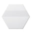 Code in White Hexagon 3d 6"x7" Tile