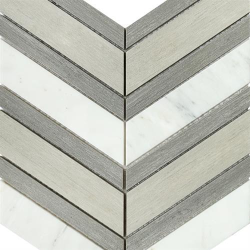 Intrigue in Chevron - Gray And Fawn Tile