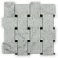Wide Weave in White Carrara With Black Dot Natural Stone